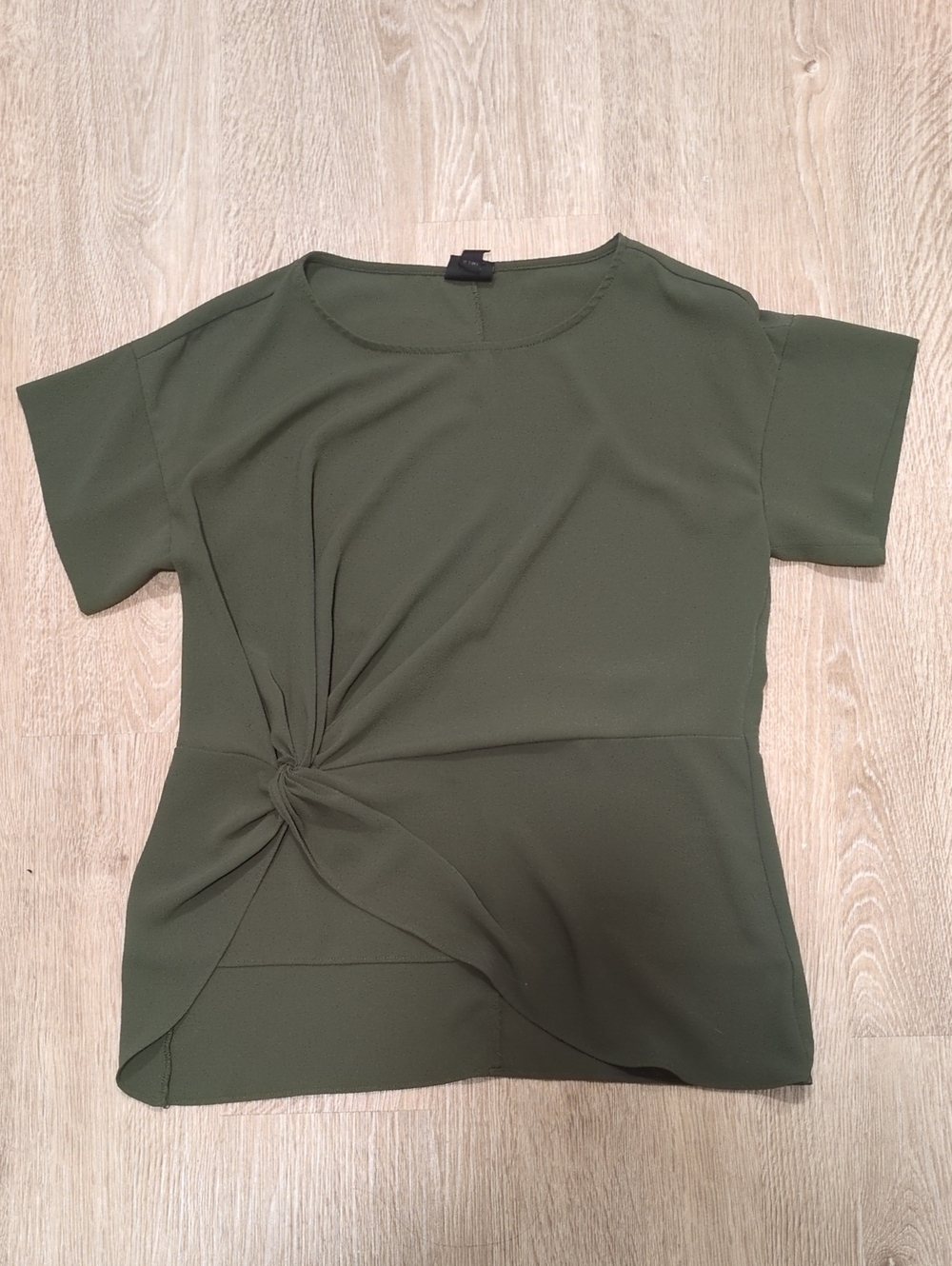 Worthington Olive Green Knot-Front Top